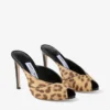 Mule Brigitte 100 in cavallino con stampa leopardata naturale Mule Brigitte 100 in cavallino con stampa leopardata naturale