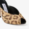 Mule Brigitte 100 in cavallino con stampa leopardata naturale Mule Brigitte 100 in cavallino con stampa leopardata naturale
