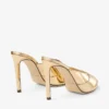 Mule Brigitte 100 in pelle metallizzata liquida dorata Mule Brigitte 100 in pelle metallizzata liquida dorata