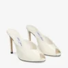 Mule Brigitte 100 in vernice color latte Mule Brigitte 100 in vernice color latte