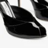 Mule Brigitte 100 in vernice nera