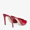 Mule Brigitte 100 in vernice rosso rubino
