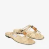 Mule Lova in pelle nappa metallizzata oro mix con perline Mule Lova in pelle nappa metallizzata oro mix con perline