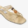 Mule Lova in pelle nappa metallizzata oro mix con perline Mule Lova in pelle nappa metallizzata oro mix con perline