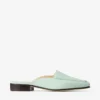 Mule Slide in pelle nabuk color menta Mule Slide in pelle nabuk color menta