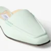 Mule Slide in pelle nabuk color menta Mule Slide in pelle nabuk color menta