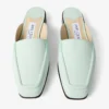 Mule Slide in pelle nabuk color menta Mule Slide in pelle nabuk color menta