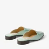 Mule Slide in pelle nabuk color menta Mule Slide in pelle nabuk color menta