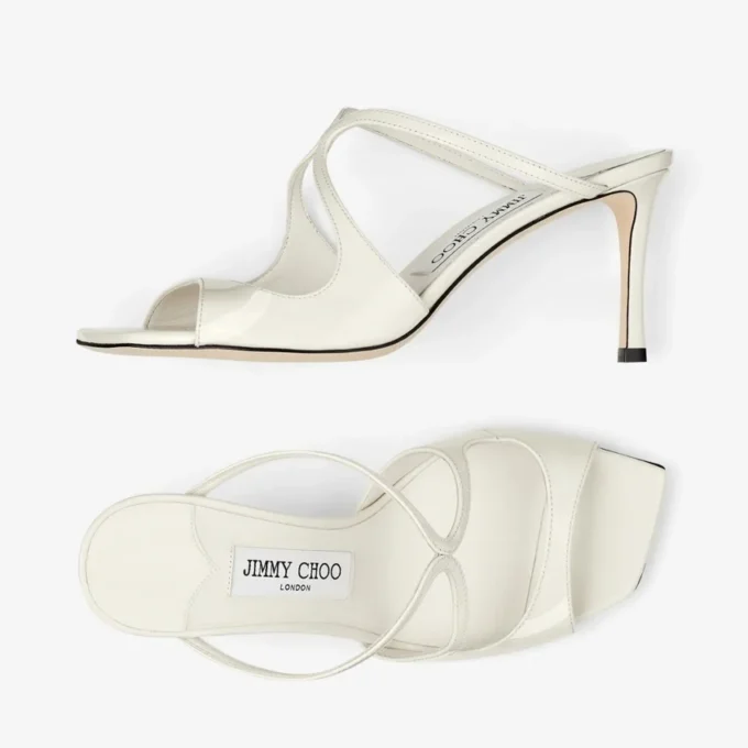 Mules Anise 75 in vernice color latte Mules Anise 75 in vernice color latte
