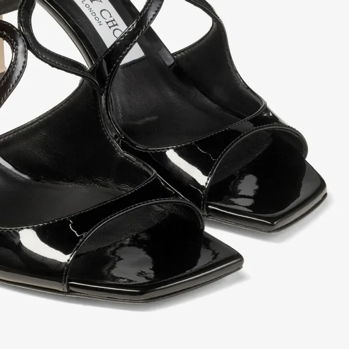 Mules Anise 75 in vernice nera