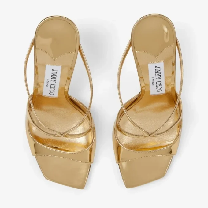 Mules Anise 95 in pelle Liquid Metal dorata Mules Anise 95 in pelle Liquid Metal dorata