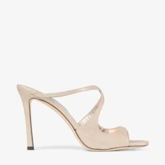 Mules Anise 95 in pelle metallizzata dorata