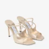Mules Anise 95 in pelle metallizzata dorata Mules Anise 95 in pelle metallizzata dorata
