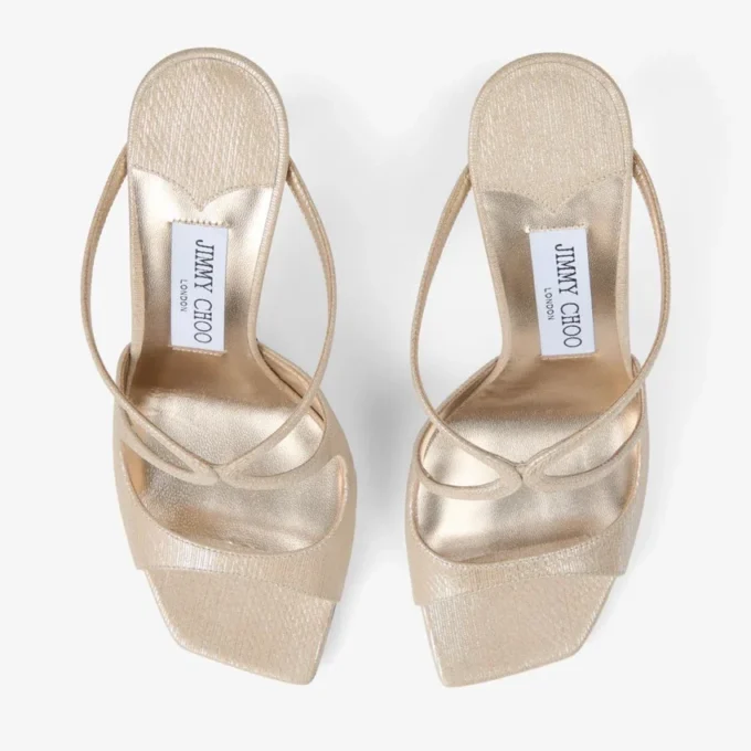 Mules Anise 95 in pelle metallizzata dorata Mules Anise 95 in pelle metallizzata dorata