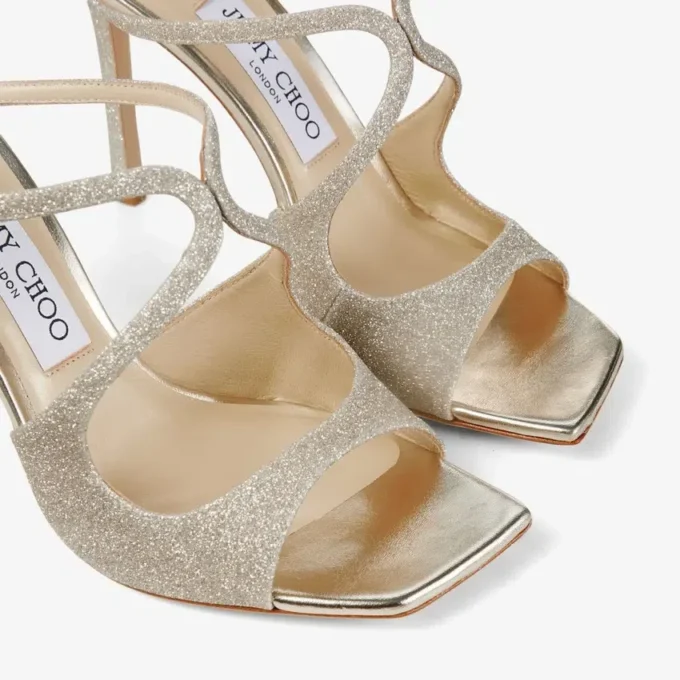 Mules Anise 95 in tessuto glitterato Platinum Ice Dusty Mules Anise 95 in tessuto glitterato Platinum Ice Dusty