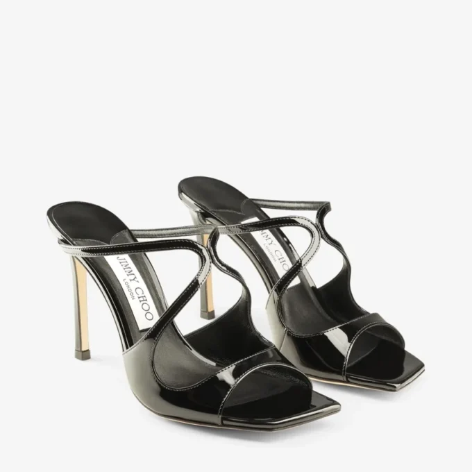 Mules Anise 95 in vernice nera