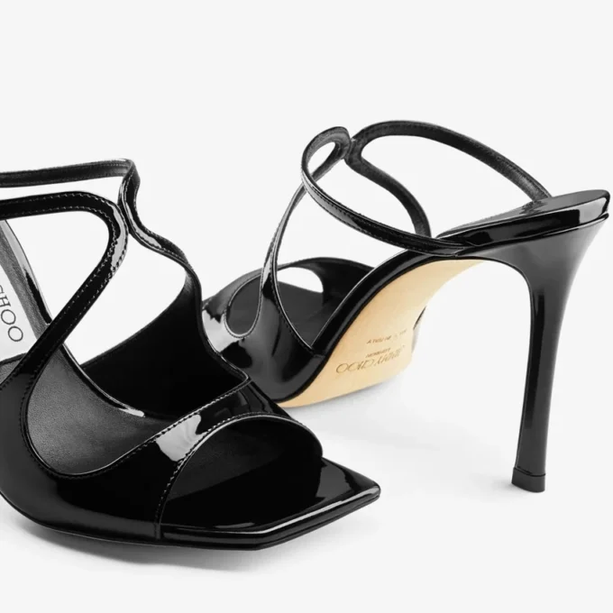 Mules Anise 95 in vernice nera