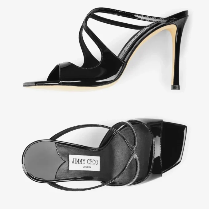 Mules Anise 95 in vernice nera