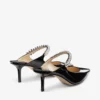Mules Bing 65 in vernice nera con cinturino in cristallo Mules Bing 65 in vernice nera con cinturino in cristallo
