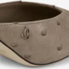 Mules Vivi 65 in pelle di struzzo color taupe Mules Vivi 65 in pelle di struzzo color taupe