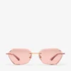 Occhiali da sole Abby con silhouette geometrica rosa Occhiali da sole Abby con silhouette geometrica rosa