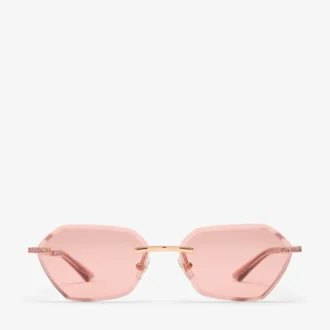 Occhiali da sole Abby con silhouette geometrica rosa