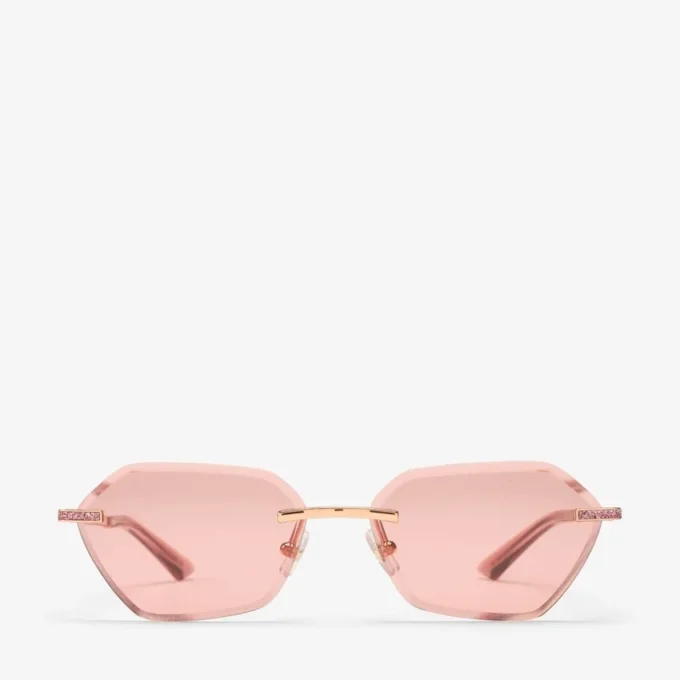 Occhiali da sole Abby con silhouette geometrica rosa Occhiali da sole Abby con silhouette geometrica rosa