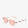 Occhiali da sole Abby con silhouette geometrica rosa Occhiali da sole Abby con silhouette geometrica rosa