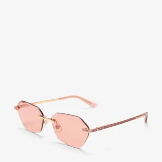 Occhiali da sole Abby con silhouette geometrica rosa