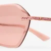 Occhiali da sole Abby con silhouette geometrica rosa Occhiali da sole Abby con silhouette geometrica rosa