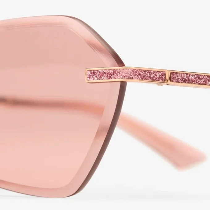 Occhiali da sole Abby con silhouette geometrica rosa Occhiali da sole Abby con silhouette geometrica rosa