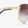 Occhiali da sole Aviator Alyssa in oro pallido Occhiali da sole Aviator Alyssa in oro pallido