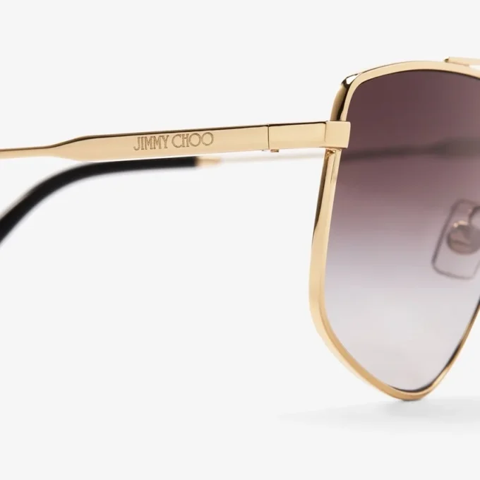 Occhiali da sole Aviator Alyssa in oro pallido Occhiali da sole Aviator Alyssa in oro pallido