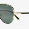 Occhiali da sole Aviator Astor in metallo oro pallido e verde Occhiali da sole Aviator Astor in metallo oro pallido e verde