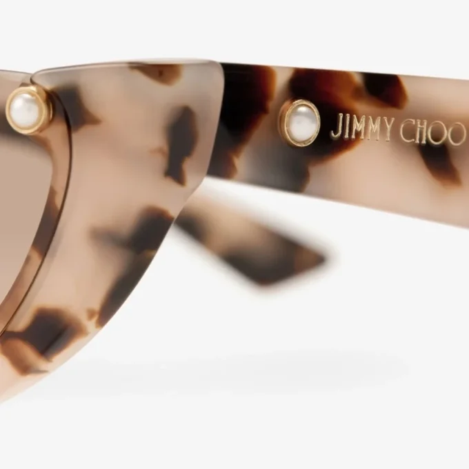 Occhiali da sole Beth Pink Havana Cat Eye Occhiali da sole Beth Pink Havana Cat Eye