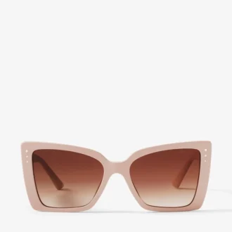 Occhiali da sole con montatura a farfalla Lorea Beige