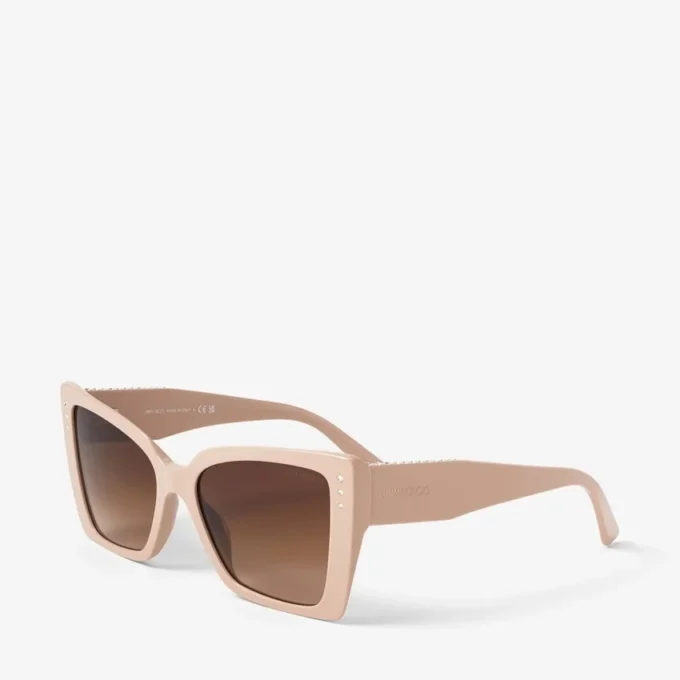 Occhiali da sole con montatura a farfalla Lorea Beige Occhiali da sole con montatura a farfalla Lorea Beige
