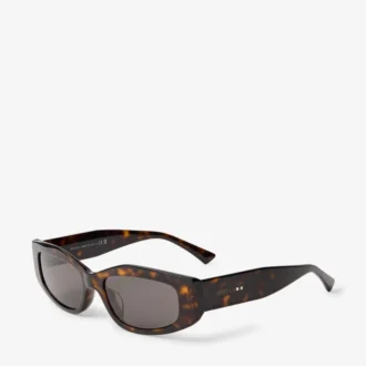 Occhiali da sole geometrici Uma in acetato Havana marrone scuro