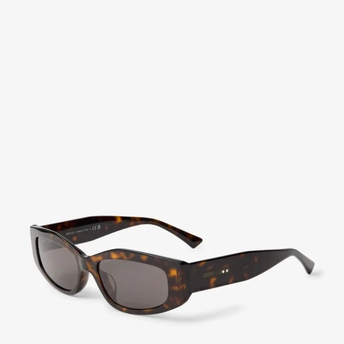Occhiali da sole geometrici Uma in acetato Havana marrone scuro Occhiali da sole geometrici Uma in acetato Havana marrone scuro