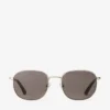 Occhiali da sole in metallo Pantos Dune oro pallido e marrone scuro Occhiali da sole in metallo Pantos Dune oro pallido e marrone scuro