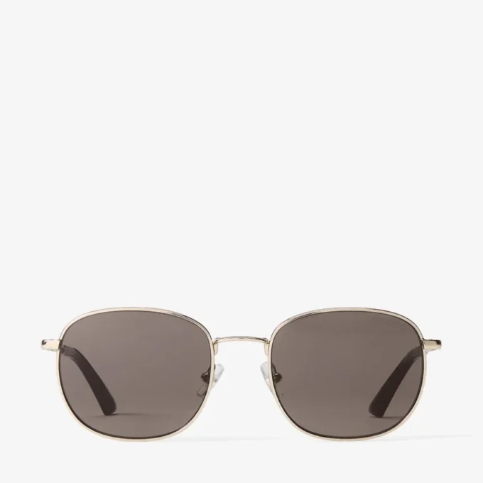 Occhiali da sole in metallo Pantos Dune oro pallido e marrone scuro Occhiali da sole in metallo Pantos Dune oro pallido e marrone scuro