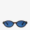 Occhiali da sole Marais in acetato ovale color Havana e blu