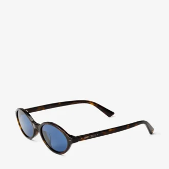 Occhiali da sole Marais in acetato ovale color Havana e blu