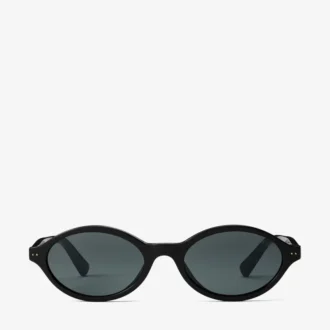 Occhiali da sole Marais in acetato ovale nero e grigio