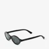 Occhiali da sole Marais in acetato ovale nero e grigio Occhiali da sole Marais in acetato ovale nero e grigio