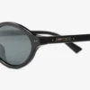 Occhiali da sole Marais in acetato ovale nero e grigio Occhiali da sole Marais in acetato ovale nero e grigio