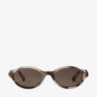 Occhiali da sole ovali Marais in acetato Chai Havana e marrone scuro