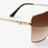 Occhiali da sole quadrati Joss in oro pallido Occhiali da sole quadrati Joss in oro pallido
