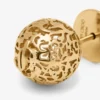 Orecchini a bottone a sfera in pizzo Orecchini a bottone a sfera in metallo con finitura dorata Orecchini a bottone a sfera in pizzo Orecchini a bottone a sfera in metallo con finitura dorata