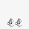 Orecchini a bottone Jc Mini in metallo con finitura argento Orecchini a bottone Jc Mini in metallo con finitura argento